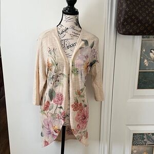 Floral Print Open Cardigan